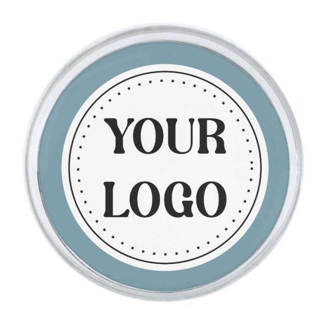 Modern Minimalist Professional Black  Silver Finish Lapel Pin (Front)