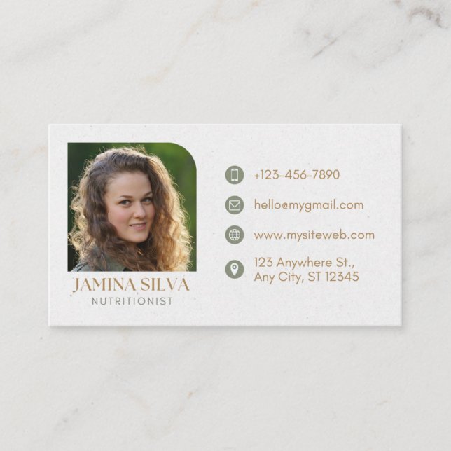 Modern Minimalist Professional  Business Card (Front)