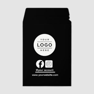 Modern Minimalist Professional Business Logo Black Envelope Mailers