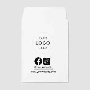 Modern Minimalist Professional Business Logo Black Envelope Mailers