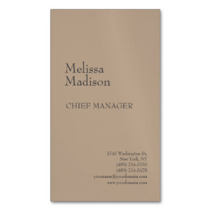 Modern Minimalist Professional Chic Business Card Magnet