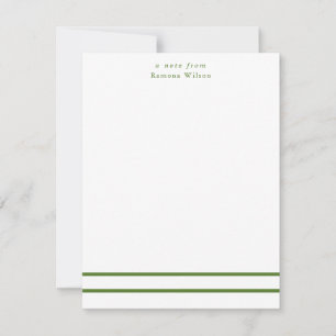 Modern Minimalist Professional Chic Monogrammed Note Card