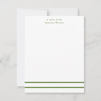 Modern Minimalist Professional Chic Monogrammed  Note Card