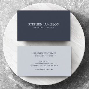 Modern Minimalist Professional Classic Blue Business Card