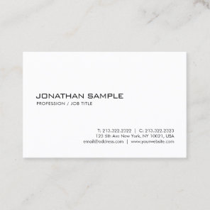 Modern Minimalist Professional Clean Template Business Card