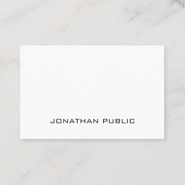 Modern Minimalist Professional Design Elegant Business Card (Front)