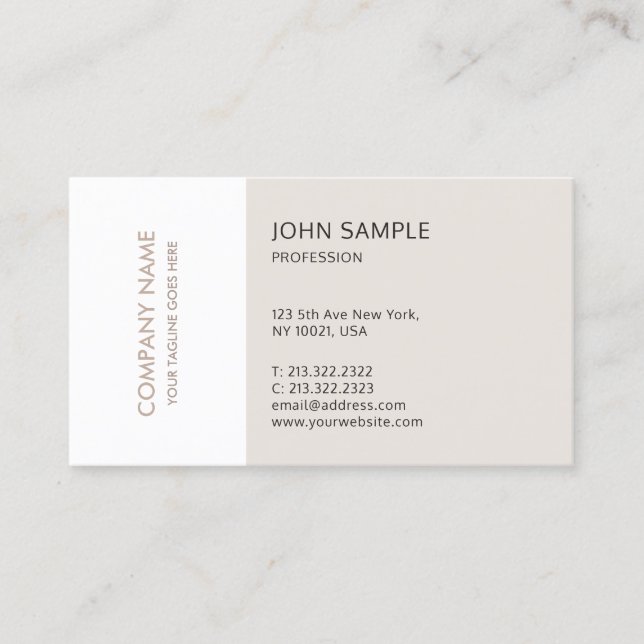 Modern Minimalist Professional Design Elegant Business Card (Front)