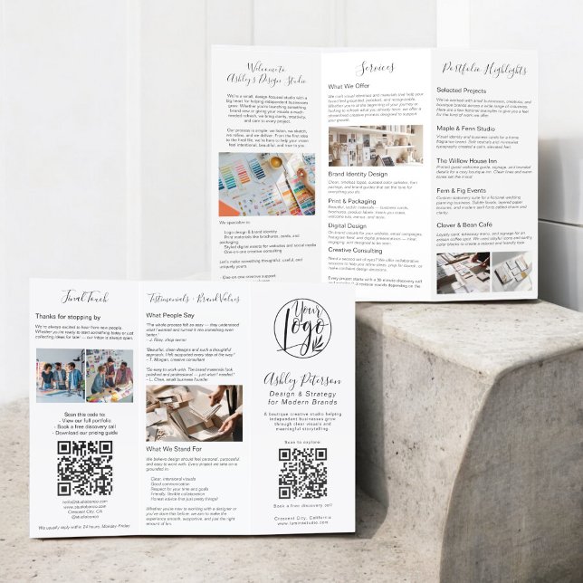 Modern Minimalist Professional Design Studio Brand Brochure (Modern Minimalist Professional Design Studio Brand Brochures)