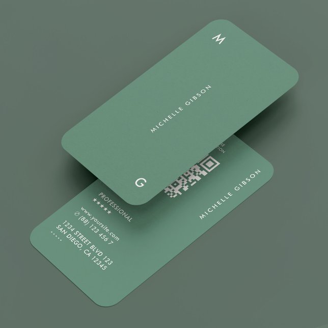 Modern Minimalist Professional Dusty Teal Business Card (Modern Minimalist Professional Dusty Teal Business Card
)