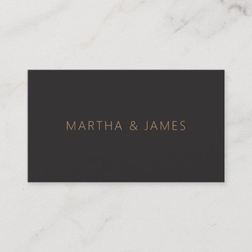 Modern minimalist professional elegant gold black business card