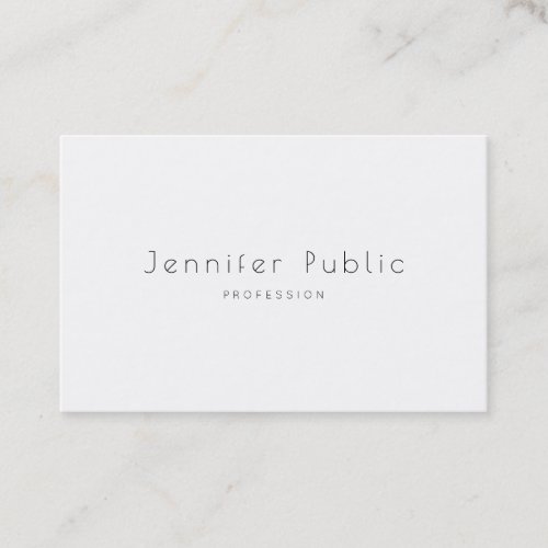 Modern Minimalist Professional Elegant Plain Luxe Business Card