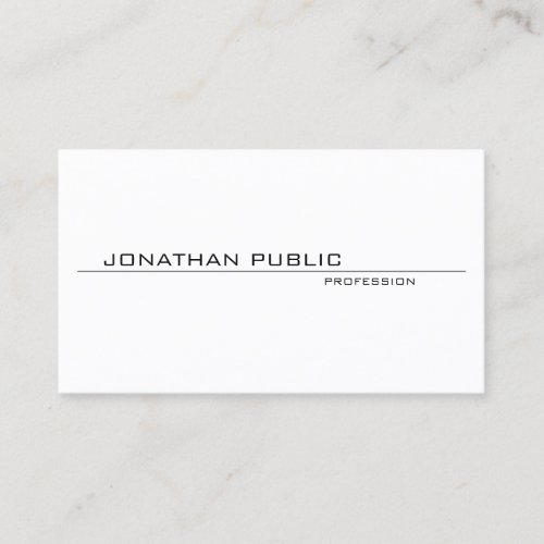Modern Minimalist Professional Elegant Sleek Cool Business Card