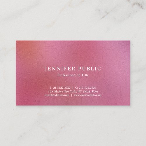 Modern Minimalist Professional Elegant Template Business Card