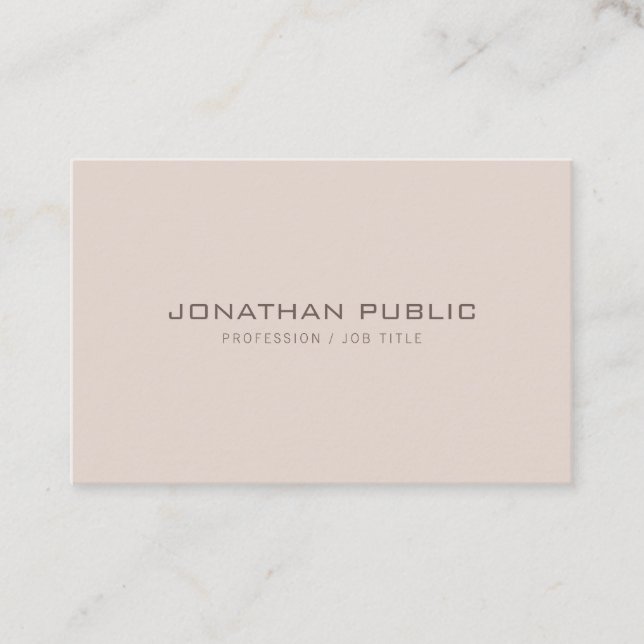 Modern Minimalist Professional Elegant Template Business Card (Front)