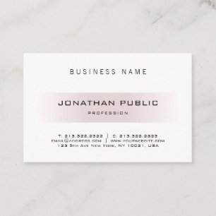 Modern Minimalist Professional Elegant Template Business Card