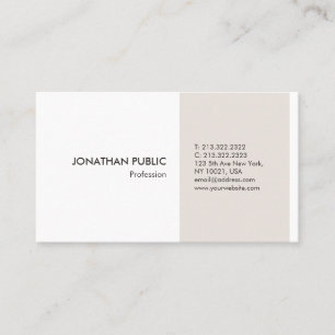 Modern Minimalist Professional Elegant Template Business Card