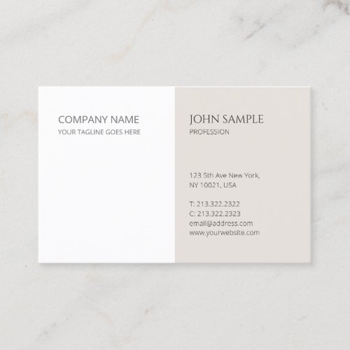 Modern Minimalist Professional Elegant Template Business Card