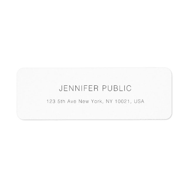 Modern Minimalist Professional Elegant Template Label (Front)