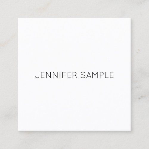 Modern Minimalist Professional Elegant Template Square Business Card