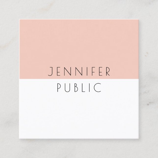 Modern Minimalist Professional Elegant Template Square Business Card (Front)