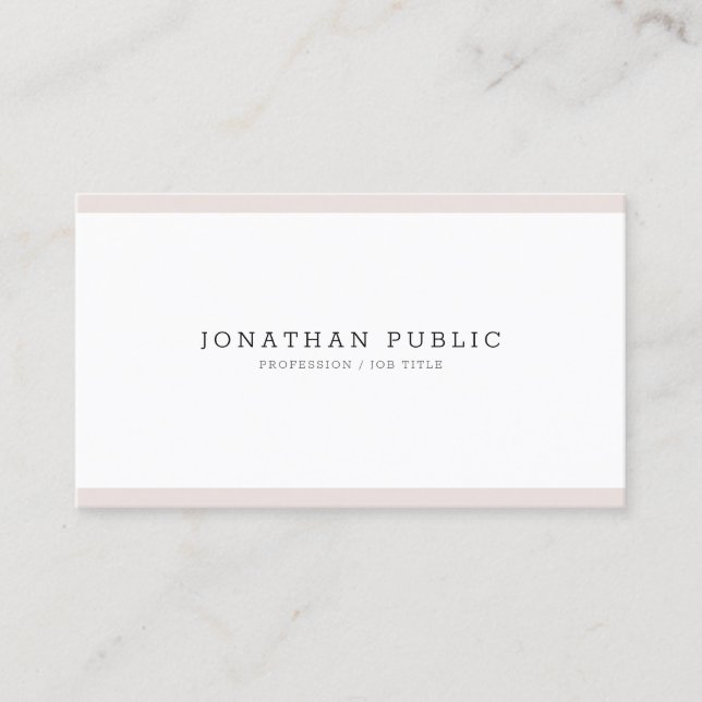 Modern Minimalist Professional Elegant Trendy Business Card (Front)