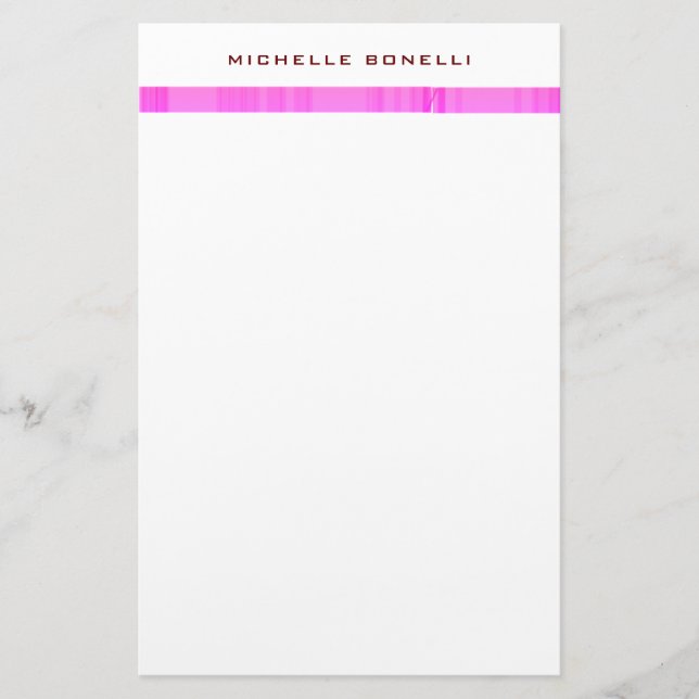 Modern Minimalist Professional Feminine Stationery (Front)