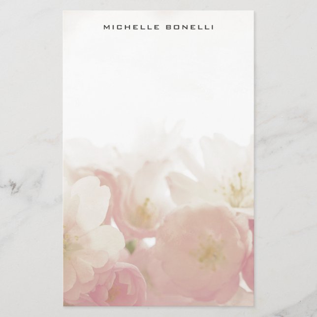 Modern Minimalist Professional Flower Design Stationery (Front)