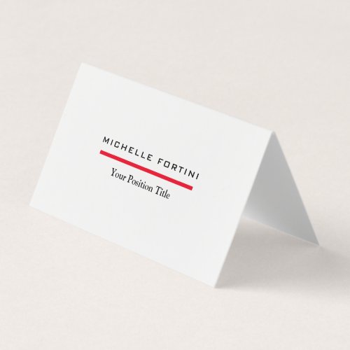 Modern Minimalist Professional Folded Business Card