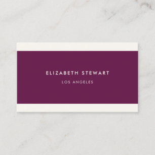 Modern Minimalist Professional Fuchsia and Ivory Business Card