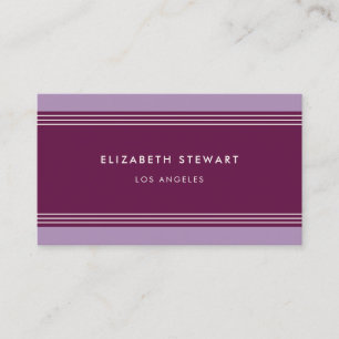 Modern Minimalist Professional Fuchsia and Lilac Business Card