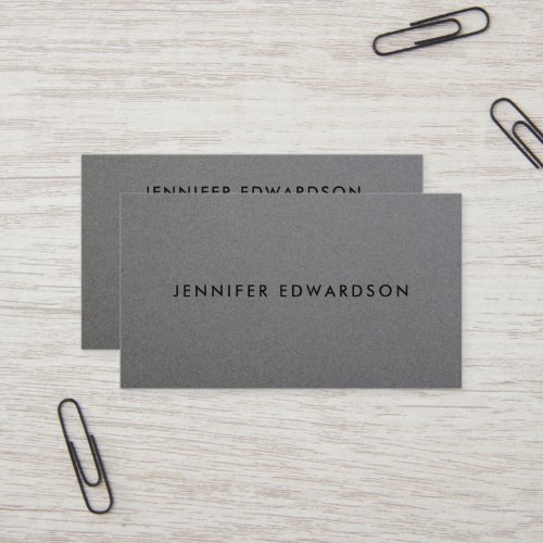Modern minimalist professional gray metal business business card