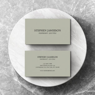 Modern Minimalist Professional Green Black Business Card