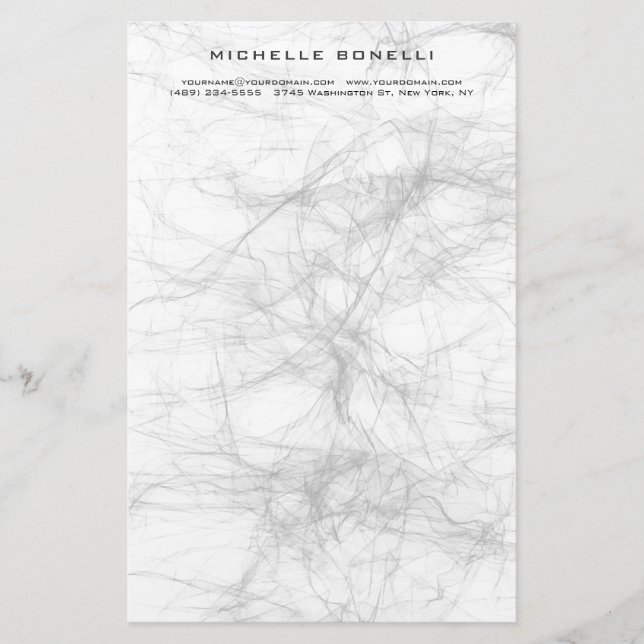 Modern Minimalist Professional Grey Design Stationery (Front)