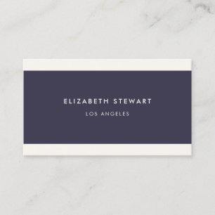 Modern Minimalist Professional Indigo Blue Ivory Business Card