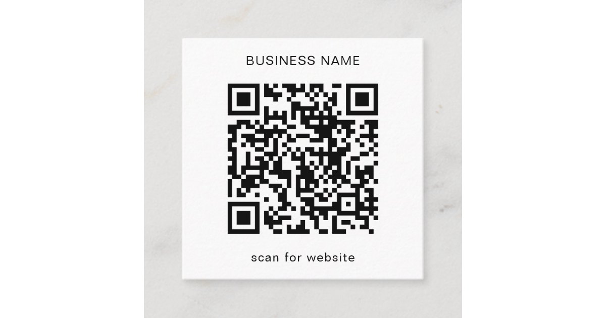Modern Minimalist Professional Logo Simple QR Code Square Business Card ...