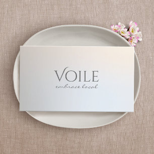 Modern Minimalist Professional Luminous Silver Business Card