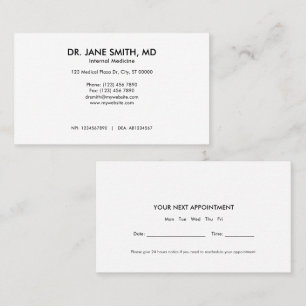 Modern Minimalist Professional Medical Doctor Business Card