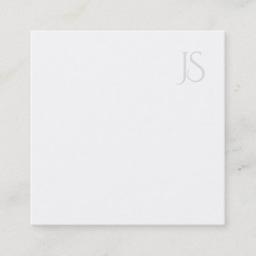 Modern Minimalist Professional Monogram Simple Square Business Card