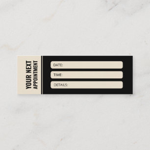 Modern Minimalist Professional Neutral Appointment Mini Business Card