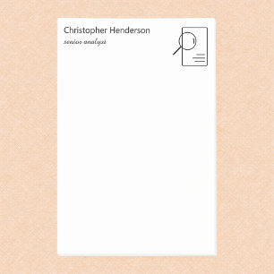 Modern Minimalist Professional Personalized Name Post-it Notes