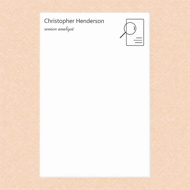 Modern Minimalist Professional Personalized Name Post-it Notes (Creator Uploaded)