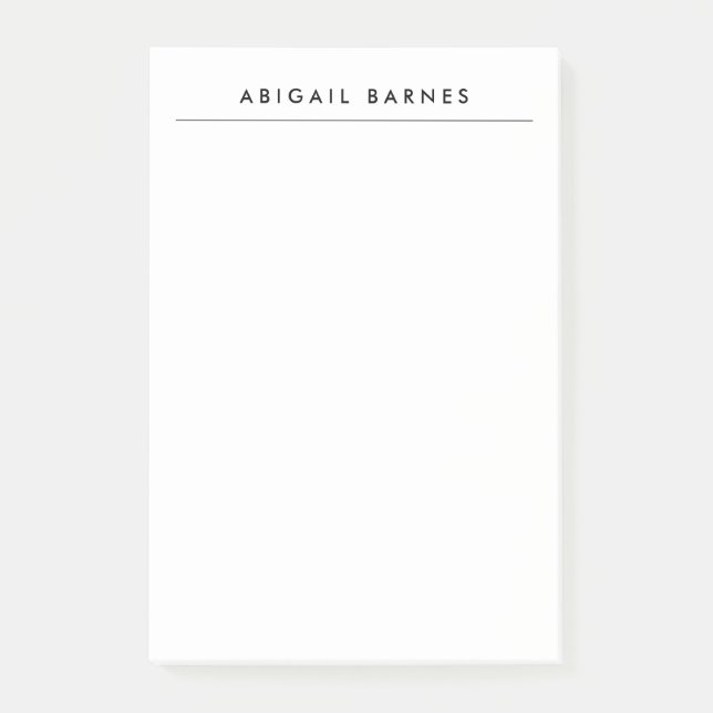 Modern Minimalist Professional Plain Post-it Notes (Front)