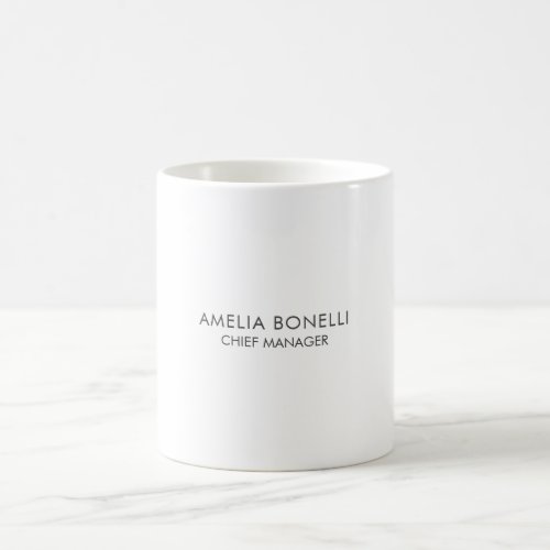 Modern Minimalist Professional Plain Simple Coffee Mug