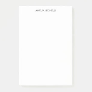 Modern Minimalist Professional Plain Simple Name Post-it Notes
