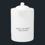 Modern Minimalist Professional Plain Simple Teapot<br><div class="desc">This template can be customized to meet all professional occupations.</div>