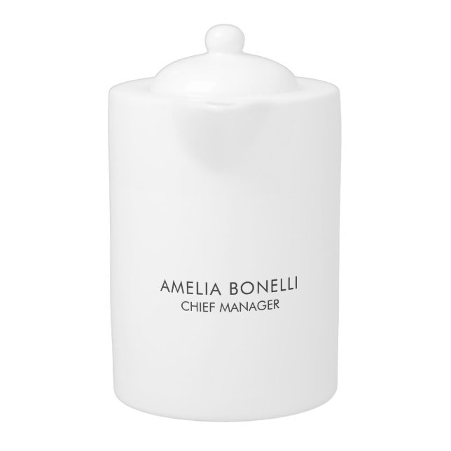 Modern Minimalist Professional Plain Simple Teapot (Front)