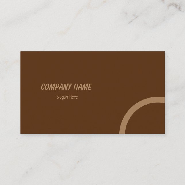 Modern Minimalist Professional Saddle Brown Business Card (Front)
