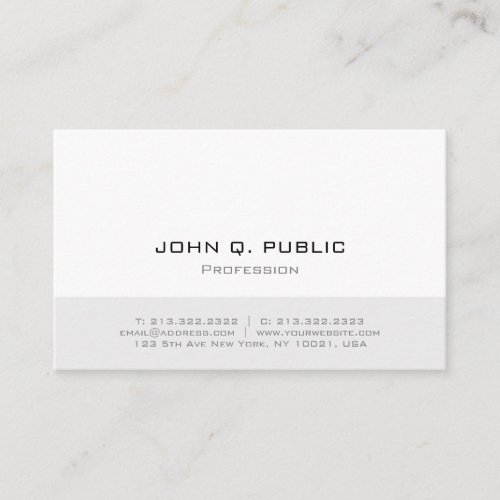 Modern Minimalist Professional Simple Design Business Card