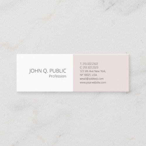 Modern Minimalist Professional Simple Elegant Mini Business Card