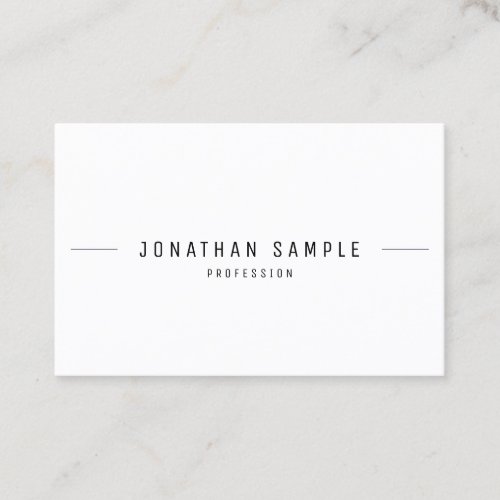 Modern Minimalist Professional Simple Template Top Business Card